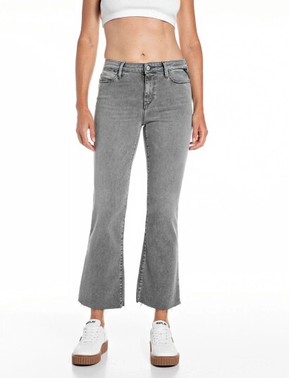 Replay Zolie Flare Trousers Flare Grey 26 Replay Zolie Flare Trousers Flare Grey 26