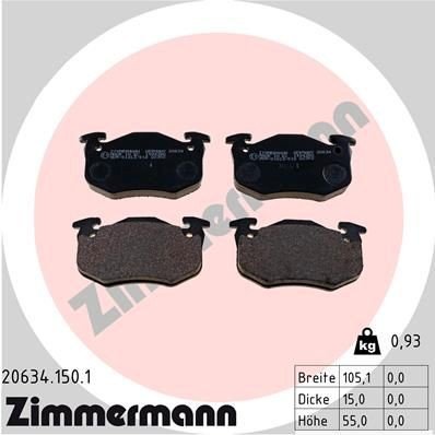 Bremseklosser ZIMMERMANN 20634.150.1 Bremseklosser ZIMMERMANN 20634.150.1
