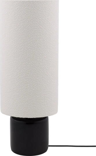 Globen Lighting Florian gulvlampe Hvit bouclé/svart Ø30x80 cm