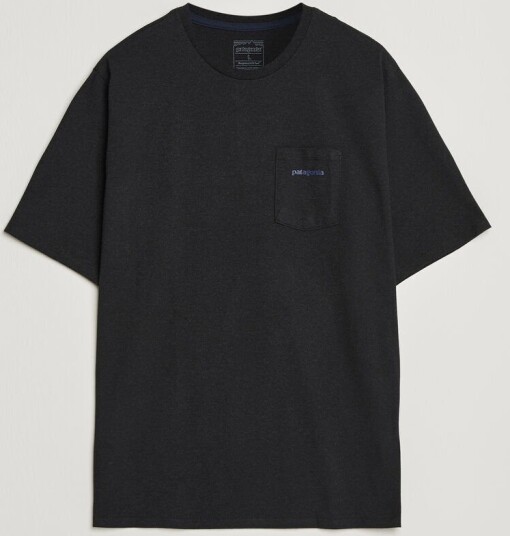 Patagonia Boardshort Logo Pocket Responsibili T Shirt Ink Black