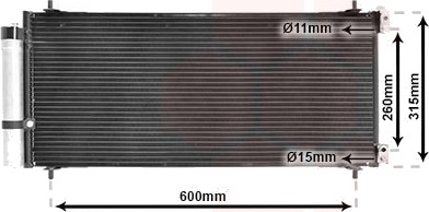 VAN WEZEL 40005301 Kondensator, klimaanlegg