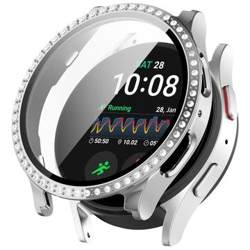 Samsung Galaxy Watch7 Rhinestone Dekorative Deksel med Skjermbeskytter - 40mm - Sølv Samsung Galaxy Watch7 Rhinestone Dekorative Deksel med Skjermbeskytter - 40mm - Sølv