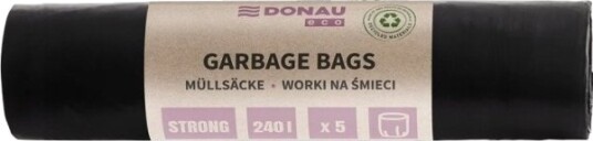 Donau Søppelsekker Eco* Sterke Ldpe 240 L 5 Stk Svarte Donau Søppelsekker Eco* Sterke Ldpe 240 L 5 Stk Svarte