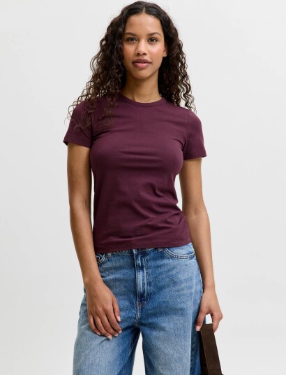 JJXX Jxgigi Str Ss Tee Jrs Noos Burgundy M