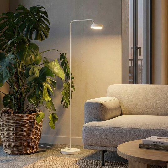 Gulvlampe Sigor Nivo dimmbar Hvit Stue Aluminium Moderne 10.2 120 Hvit