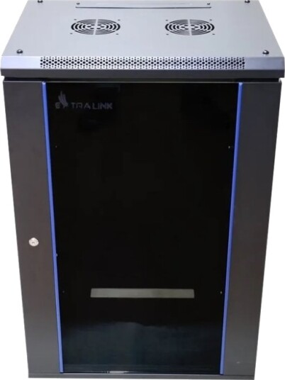 Extralink Rack Skap 600X600 Mm Veggmonterbar Svart 18U 19"
