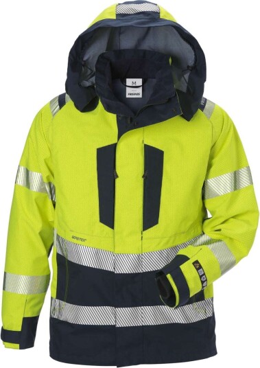 Fristads Jacka Gore-Tex Flamestat 4095 Gxe, Klass 3 Varsel Gul/marinblå L Fristads Jacka Gore-Tex Flamestat 4095 Gxe, Klass 3 Varsel Gul/marinblå L