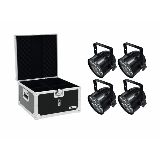 EuroLite Set 4x Led Par-56 Hcl Short Svart & Eps Case EuroLite Set 4x Led Par-56 Hcl Short Svart & Eps Case