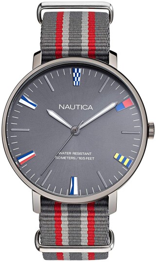 Nautica Herreklokke NAPCRF906 Grå/Tekstil Ø43 mm