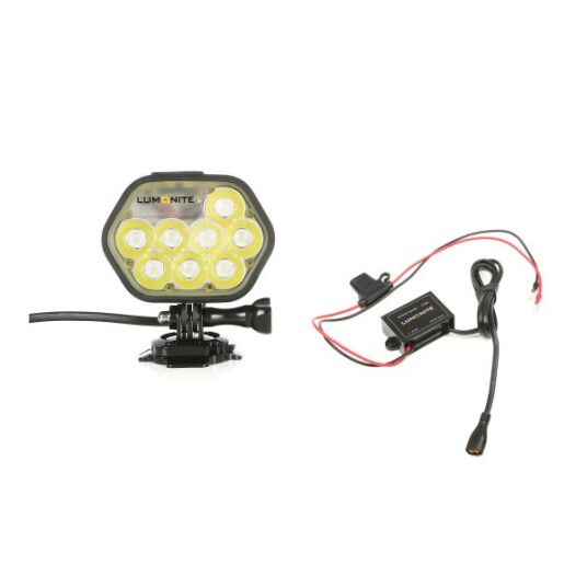 Enduro Hjelmpakke LUMONITE Leader   6838 lm / Oppladbar 1 lykt + 12V transformator 6838 lm
