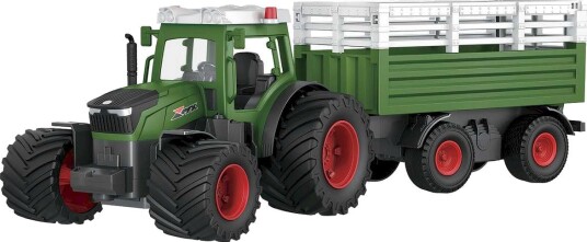 Vestergaard Group MX RC Traktor Med Henger, Fjernstyrt - 2,4 GHz, 3,7 V Li - Ion - Grønn