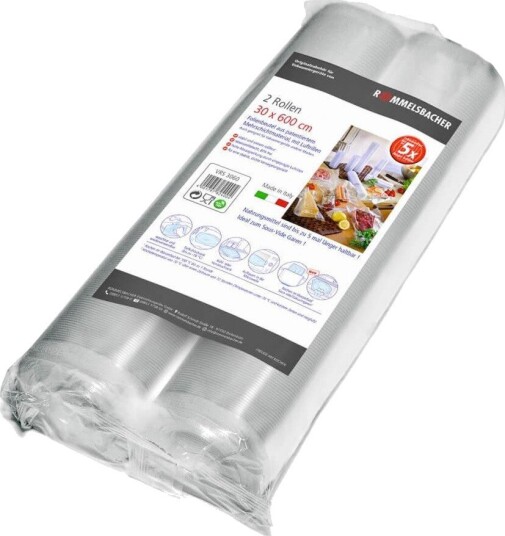 Rommelsbacher VRS 3060 Vakuumrull - 30 cm x 6 m, Klar - 2 pk Rommelsbacher VRS 3060 Vakuumrull - 30 cm x 6 m, Klar - 2 pk