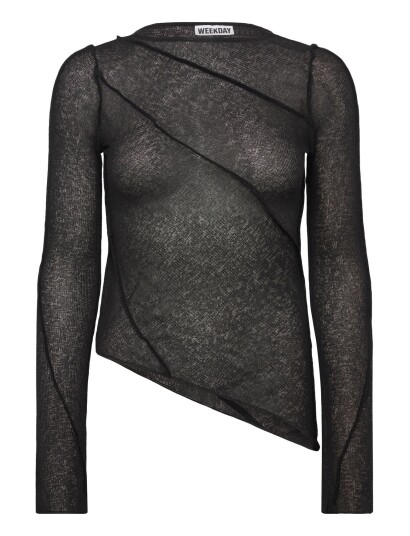 Weekday Cut And Sew Long Sleeved Top - Black - XS