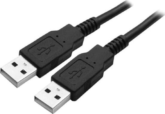 USB-kabellogo USB-A - USB-A 1,8 m Svart