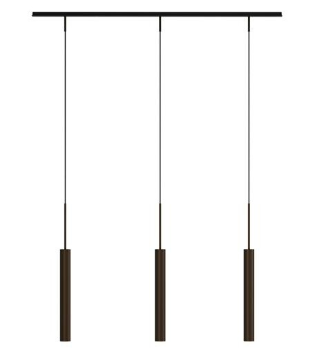Audo Tubulaire Rail Taklampe 3 Aluminium/ Anodisert Bronse
