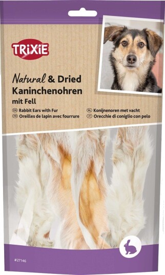 Trixie Kaninører med Pels 100g - Hundesnacks