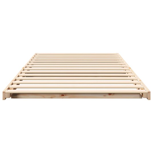 Gulvbedramme Brun 90 x 190 cm Heltre furu