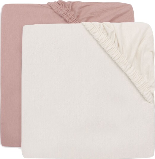 Jollein Stretchlakner 2-Pakk 60x120 Wild Rose/Ivory