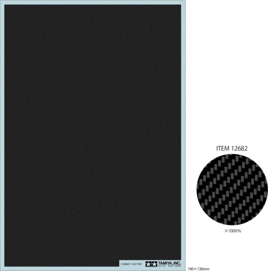 Tamiya 12682 Dekalark For Modellbyggesett Carbon Twill Extra Fine