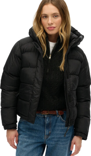 Superdry Sport Hooded Tech Padded Jkt - Black - S Superdry Sport Hooded Tech Padded Jkt - Black - S