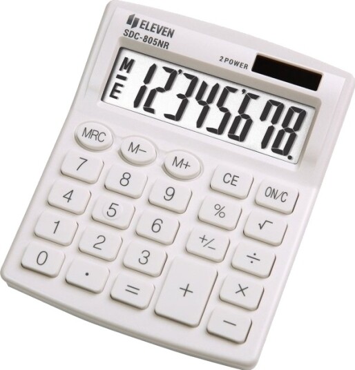 Eleven Calculator Eleven Calculator Sdc805nrwhee 8 Sifret Hvit Skjerm Eleven Calculator Eleven Calculator Sdc805nrwhee 8 Sifret Hvit Skjerm