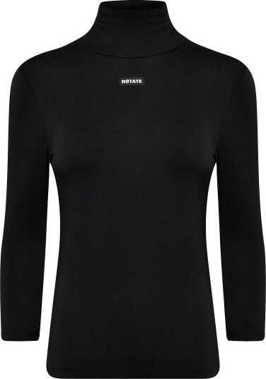 ROTATE Jersey 3/4 Turtleneck BLACK XS