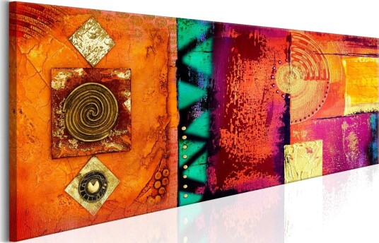 Bilde Orange Abstraction 120x40 Artgeist sp. z o. o.
