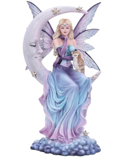 Nemesis Now Selene Stor Vakker Blå & Lilla Fairy Figur 34 cm