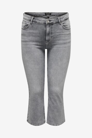Only Carmakoma Jeans carWilly Reg SK Cropped Flare Dnm T Grå