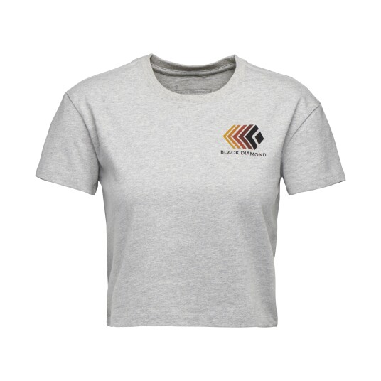 Black Diamond Women's Faded Crop Ss Tee Nickel Heather S