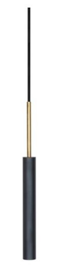 Konsthantverk Stave 1 Taklampe Sort/ Rå Messing Konsthantverk Stave 1 Taklampe Sort/ Rå Messing
