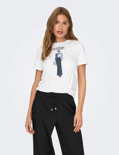 Only Onlemma Reg S/S Lady Top Jrs White XS