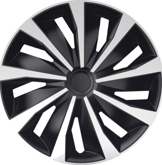 Gorecki Grip Hjulkapsler, sett ??? Svart/S??lv ??? 15"