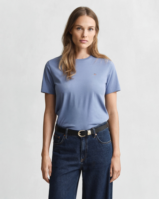 Klassisk t skjorte med shield logo FADED DENIM XXXL