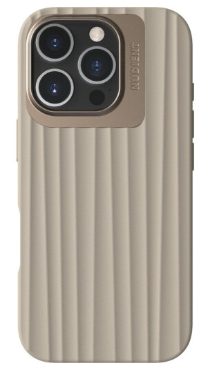 NUDIENT iPhone 16 Pro Bold MagSafe deksel, Linen beige