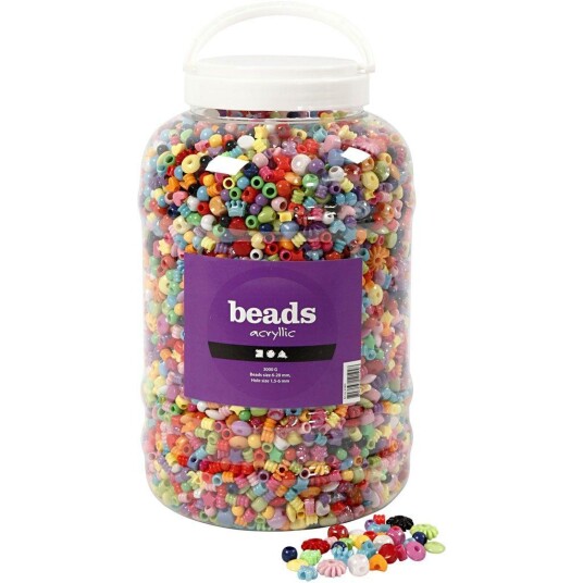 Creativ Company XL Bucket with Plastic Beads 3kg
