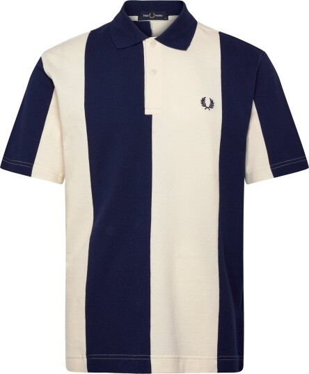Fred Perry Cut/Sew Panel Polo Shirt Navy S Fred Perry Cut/Sew Panel Polo Shirt Navy S