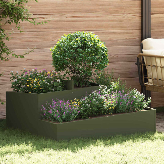 Potte og Planter Olivengrønn Metall 100 cm lengde Planter Potte og Planter Olivengrønn Metall 100 cm lengde Planter