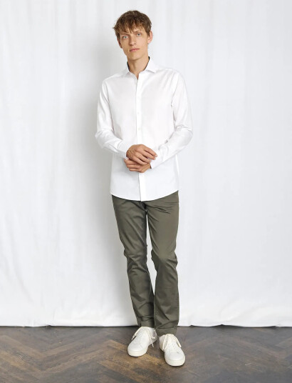 Bruun & Stengade Bs Josh Modern Fit Shirt - White - 38 Bruun & Stengade Bs Josh Modern Fit Shirt - White - 38