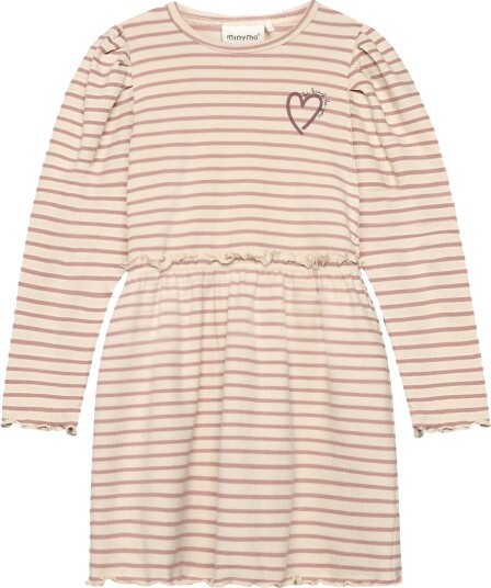 Minymo Kjole   Rib   Fawn   Minymo   9 år (134)   Kjole Beige Rosa
