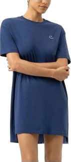 Mey Solid Love Short Sleeve Sleepshirt Navy bomull X Small Dame