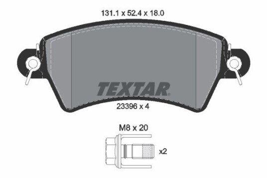 Bremseklosser TEXTAR 2339602 Bremseklosser TEXTAR 2339602