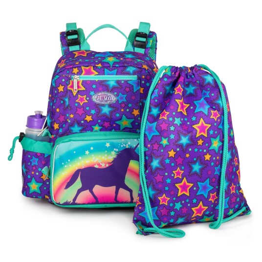 JEVA Start-Up Schoolbag 13+13 L Rainbow Unicorn Candy 403-26 JEVA Start-Up Schoolbag 13+13 L Rainbow Unicorn Candy 403-26