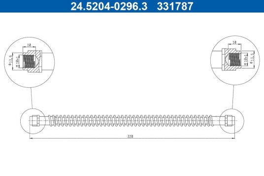 Bremseslange ATE 24.5204-0296.3