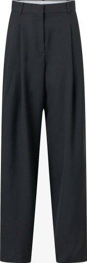 Mango Straight Fit Pleated Trousers Black 38