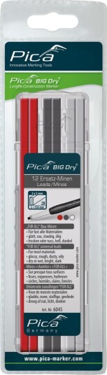 Pica Big Dry Refill Graphite Hvit Rød