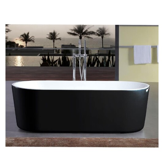Badekar Bathlife Ideal Frittstående Sort Badekar Bathlife Ideal Frittstående Sort