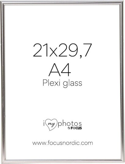 Fotoramme Focus Can-Can Aluminium Skinnende Sølv 21X29,7 (A4) Plexi Fotoramme Focus Can-Can Aluminium Skinnende Sølv 21X29,7 (A4) Plexi