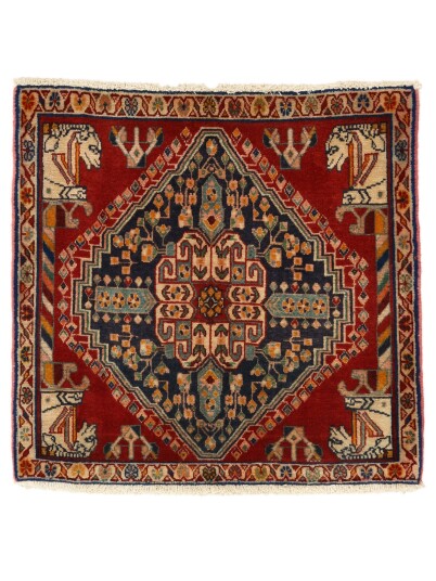 Håndknyttet. Opphav: Persia / Iran Ghashghai Teppe 63x63