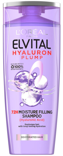 L'Oréal Elvital Hyaluron Plump Fuktighetsgivende Sjampo 250 ml for Normalt Hår